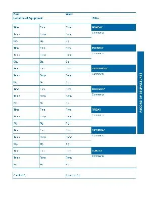 Chef Linktemperature Log Book