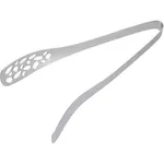 Dual Perforated Solid Tongs Stainless Steel Mirror Finish 250mm