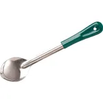 Basting Spoon Solid Stainless Steel Green Handle 330mm