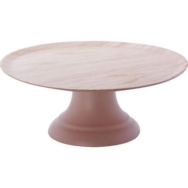 Cake Stand Wood Grain Polycarbonate 297x110mm