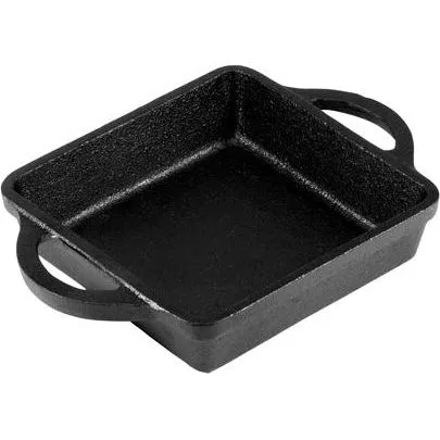 Cast Iron Mini Square Skillet with Handles 120x120x30mm