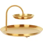 Round Seafood Stand 2-Tier Brass / Iron 365x255mm