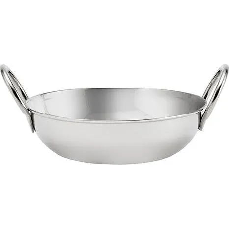 Kadai Bowl with Handles Stainless Steel 130/38mm