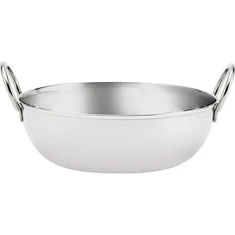 Kadai Bowl with Handles Stainless Steel 160x55mm