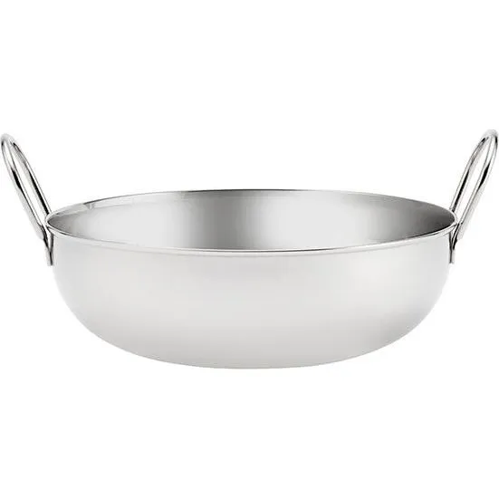 Kadai Bowl with Handles Stainless Steel 210x67mm