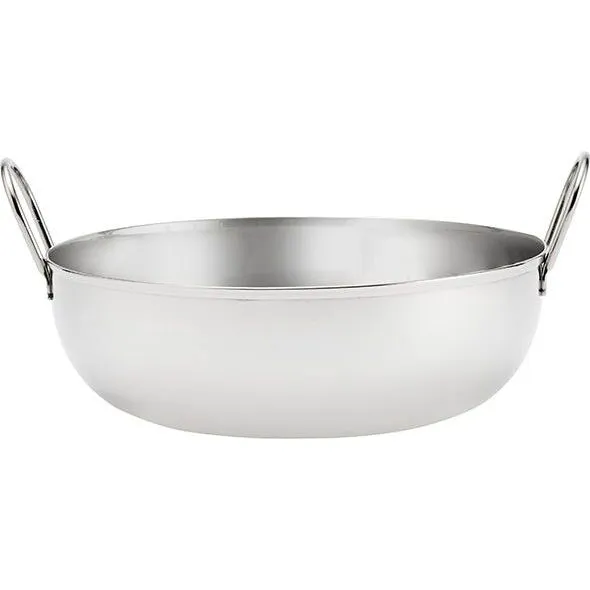 Kadai Bowl with Handles Stainless Steel 230x77mm