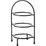 3-Tier Round Display Stand Black 155x350mm