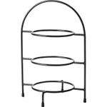 3-Tier Round Display Stand Black 195x440mm
