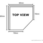 Corner Workbench with 100mm Splashback, 900x900x900mm
