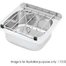 Cleaners Sink Hinged Grate with Wall Mount Bracket