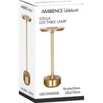 Ambience Stella Cordless LED Table Lamp Brushed Brass