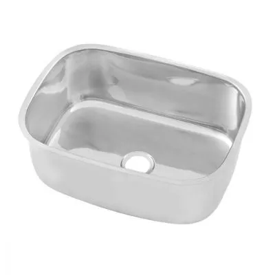 3monkeez Pressed Sink Bowl, 31.4l, Top Or Under Mount, 20mm Flange, 50mm Outlet, 304 Grade Stainless, Satin Finish.