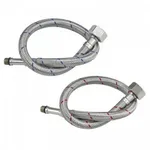 3monkeez T-3m4016 Stainless Steel Tap Body Inlet Hoses Pair