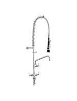 Duel Hob Mount Pre Rinse Stainless Steel Complete With Stainless Trigger Handle  & 6" Pot Filler