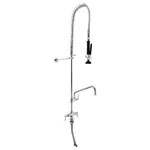T-3m53058-C  Cafe Dual Hob Mount Pre Rinse Unit Complete With Stainless Trigger Handle  & 12" Pot Filler