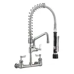 Wall Mounted Cafe Pre-Rinse Unit Complete With Stainless Trigger Handle  & 6" Pot Filler