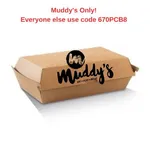 Custom Print Muddy's Corrugated Kraft Brown Large Snack Box [pack 200]