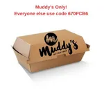 Custom Print Muddy's Corrugated Kraft Brown Regular Snack Box [200 Pack]