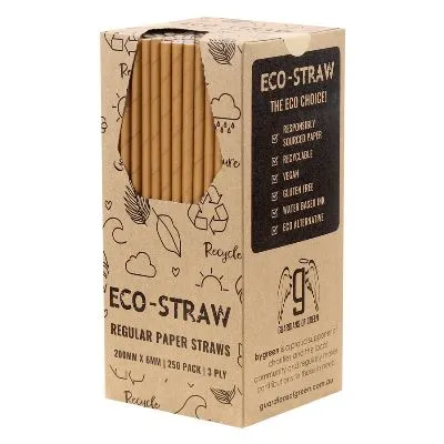 Brown Regular Paper Straws [pack 250]