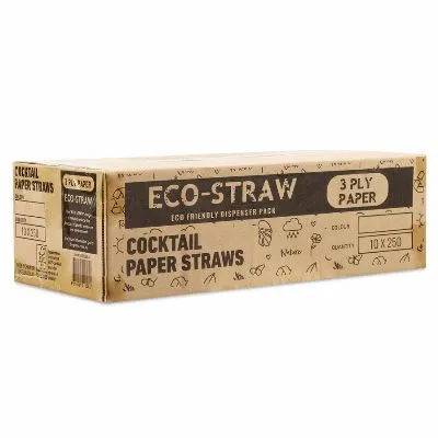 Black Cocktail Paper Straws [pack 2500]
