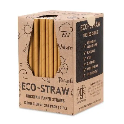 Brown Cocktail Paper Straws [pack 250]