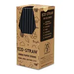 Black Jumbo Paper Straws [pack 250]