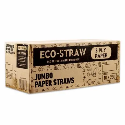 Brown Jumbo Paper Straws [pack 2500]