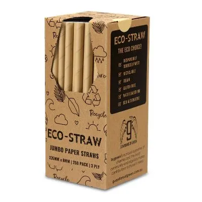 Brown Jumbo Paper Straws [pack 250]