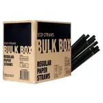 Black Thin 5mm Bulk Paper Straws [5000 Pack]