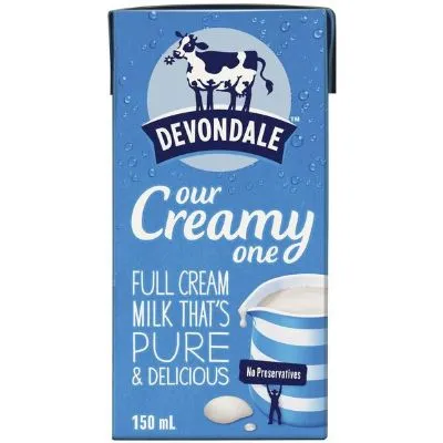 Portion Control Devondale Full Cream Milk 150ml [32 Pack]