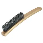 4 Row Stiff Wire Brush - Wood Handle