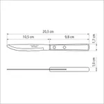 Churrasco Steak Knife Serrated Narrow Blade with Polywood Handle Red 102mm