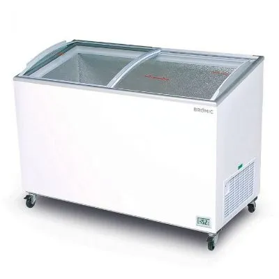 Bromic 352l Display Chest Freezer Angled Glass Top