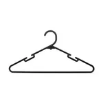 Coat Hanger Black Plastic - Pack Of 12