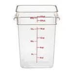 Cambro Camsquare Polycarb Storage Container, Clear, 20.8l