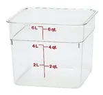 Cambro Camsquare Polycarb Storage Container, Clear, 5.7l