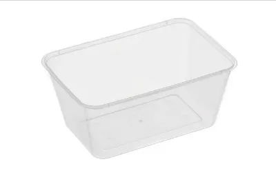 1000ml Rectangular Clear Food Container [50 Pack]