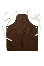 Bib Apron Byron Cross-Back — Brown
