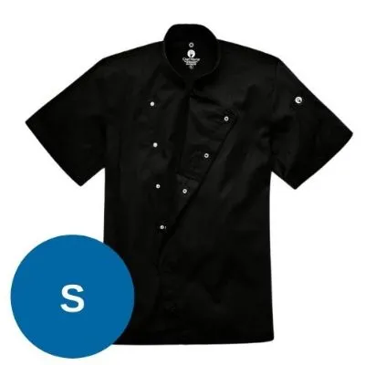 Cannes Press Stud Black Chef Jacket - Small Online Drop Ship Only
