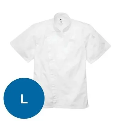 Cannes Press Stud White Chef Jacket - Large Online Drop Ship Only