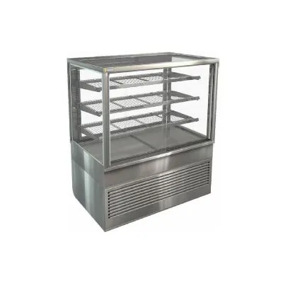 Cossiga Btght12-Sd Freestanding Heated Display, 4 Adjustable Shelves + Base, Sliding Front & Rear Doors 1200l 750d 1380h