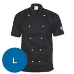 Dnc Traditional Chef Jacket Short Sleeve Black [l] - 200 Gsm, 65% Polyester, 35% Cotton, Sleeve Pen Pocket. 10 Matching Colour Buttons Included As Standard On Jacket. Xxs-4xl (unisex)