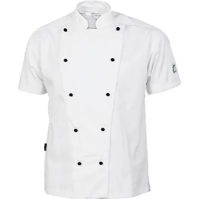 Dnc Traditional Chef Jacket Short Sleeve White [2xs]  - 200 Gsm, 65% Polyester, 35% Cotton, Sleeve Pen Pocket. 10 Matching Colour Buttons Included As Standard On Jacket. Xxs-4xl (unisex)
