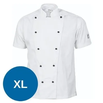Cool Breeze Chef Jacket Short Sleeve - Xl 190gsm Lightweight Cotton. Under Arm Mesh Vent, Lhs Sleeve Pen Pocket.traditional Style. 10 Matching Colour Buttons Included As Standard On Jacket
