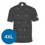Dnc Three Way Chef Jacket Short Sleeve Black [4xl] 200gsm, 65% Polyester, 35% Cotton Wash-N-Wear. Underarm & Back Air Flow Mesh Vents, Sleeve Double Pen Pocket And Side Spit.stylish. 10 Matching Colou