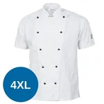Dnc Three Way Chef Jacket Short Sleeve White [4xl] 200gsm, 65% Polyester, 35% Cotton Wash-N-Wear. Underarm & Back Air Flow Mesh Vents, Sleeve Double Pen Pocket And Side Spit.stylish. 10 Matching Colou