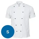 Dnc Three Way Chef Jacket Short Sleeve White - 200gsm, 65% Polyester, 35% Cotton Wash-N-Wear. Underarm & Back Air Flow Mesh Vents, Sleeve Double Pen Pocket And Side Spit.stylish. 10 Matching Colour Bu