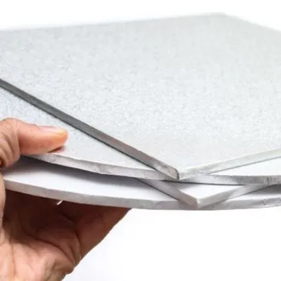Cake Board Round Masonite Silver — 300mm