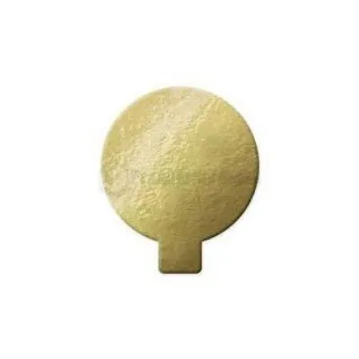Cake Board Round Tbr Gold With 20mm Tab — 80mm Pack 100