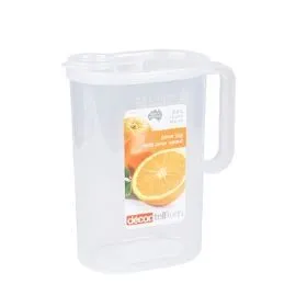 Decor Tellfresh Jug - 2.0l Clear Plastic Jug With Lid
